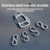 Stainless Steel Lucky Cat Keychain Unique Outdoor Travel Design Portable Hook Creative Pendant Functional and Cute for Bags