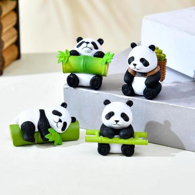 Panda Set Combo of 4 for Table Home Decor, Valentine Panda Miniature Unique Gifts Latest