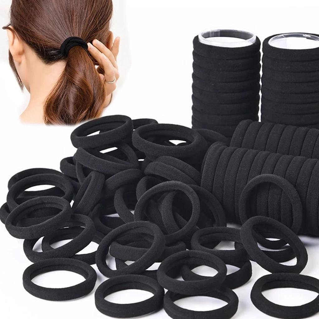 50/100/150pcs Black Hair Bands for Women Girls Hairband High Elastic Rubber Band Hair Ties Ponytail Holder Scrunchies Accessorie