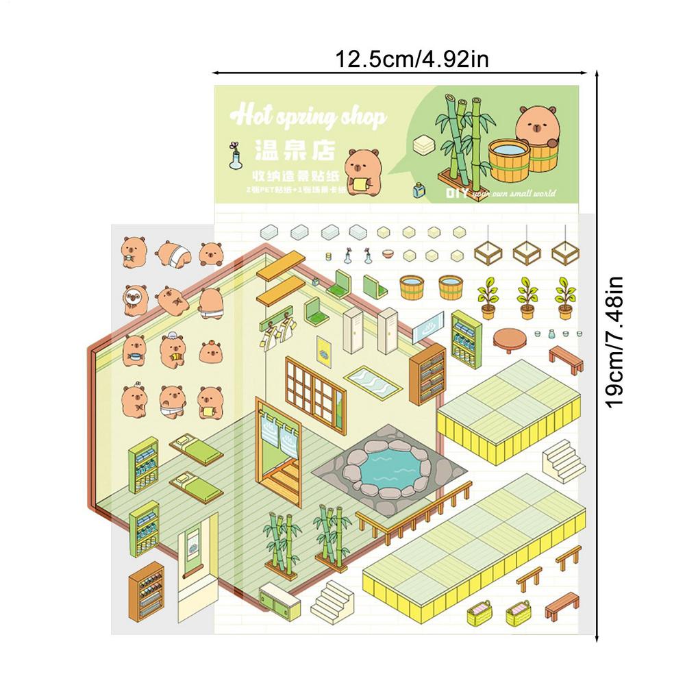 Haus Szenen Aufkleber 3D Cartoon Haus Aufkleber Niedliche Aufkleber Szenen Kinder Szenen Aufkleber Set Für Kinderzimmer Vorschule
