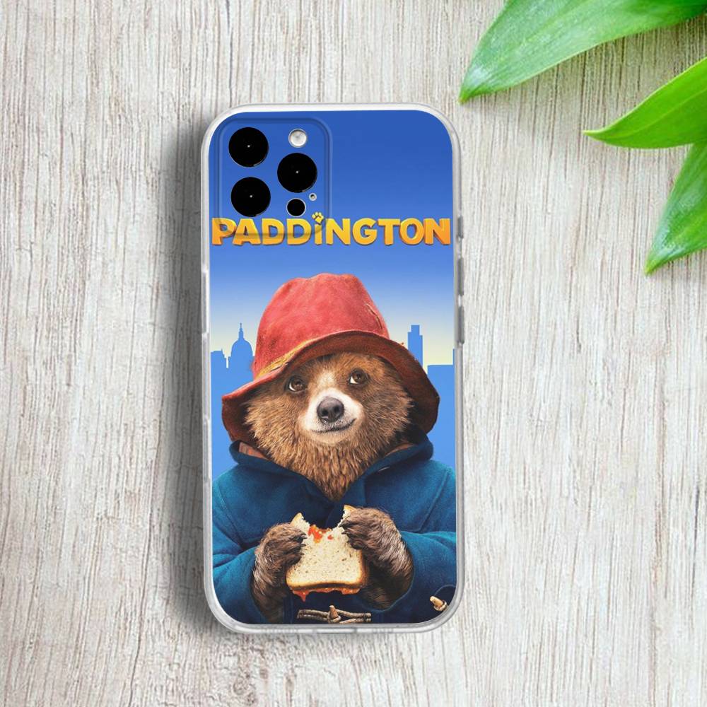 Cute P-Paddington B-Bear Phone Case For iPhone 17,16,15,14,13,12,11 Pro,Max,Plus,X,XS,XR,SE4,E Mini Transparent Soft Cover