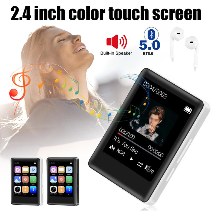 

Bluetooth-совместимый 5.0 Mp3-плеер с сенсорным экраном, портативный спортивный музыкальный плеер, FM-радио рекордер