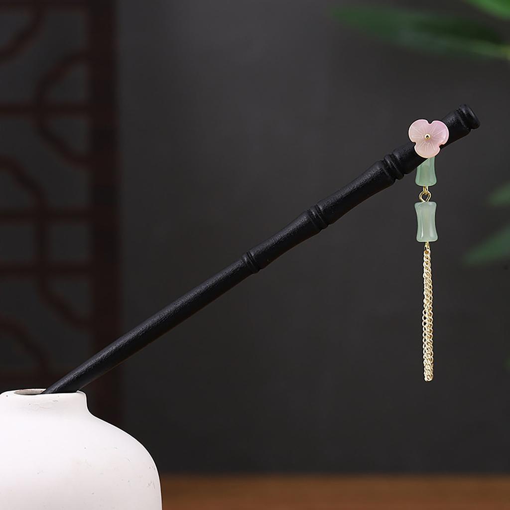 Chinese Style Hair Stick Hairpin Handmade Wood Headpiece Updo Hair Styling Tool for Women Girls Party Head Decor