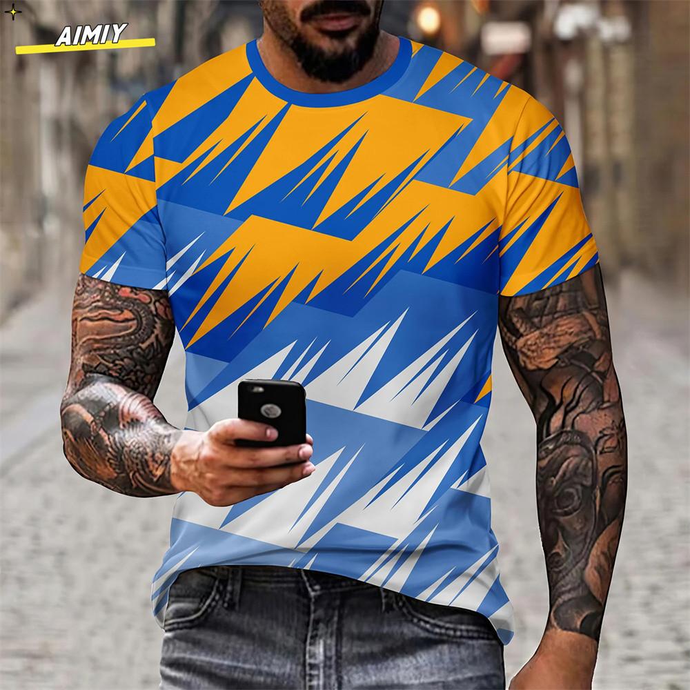 Letní Graffiti 3D potisk Pánská trička Streetwear O-výstřih Volná Krátký rukáv Topy Ležérní Volná Trička Pánské Oblečení