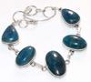 Decent Blue Apatite 925 Silver Plated Bracelet 9" Fashion Gifts Trendy A6f99