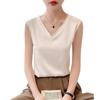 Women's Satin V-Neck Sleeveless Camisole: Spring/Summer Short, Sexy, Versatile Inner Layer Top