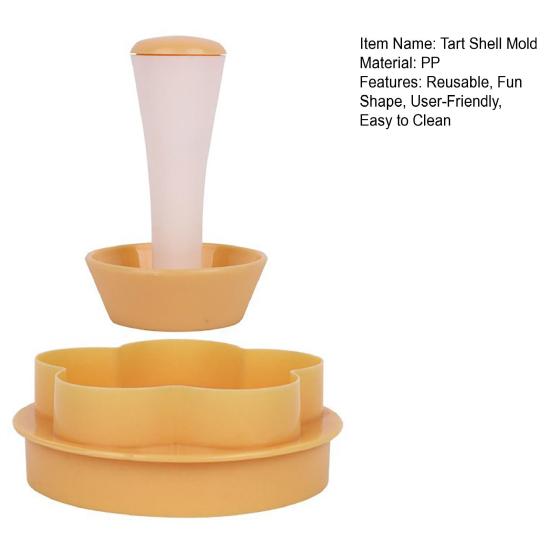 Tart Shell Mold Plastic Pastry Dough Stamper Kit Pie Crust Mold DIY Cake Tart Pan Mold for Egg Tart Shells Cheesecake Pastry Cupcake Muffin