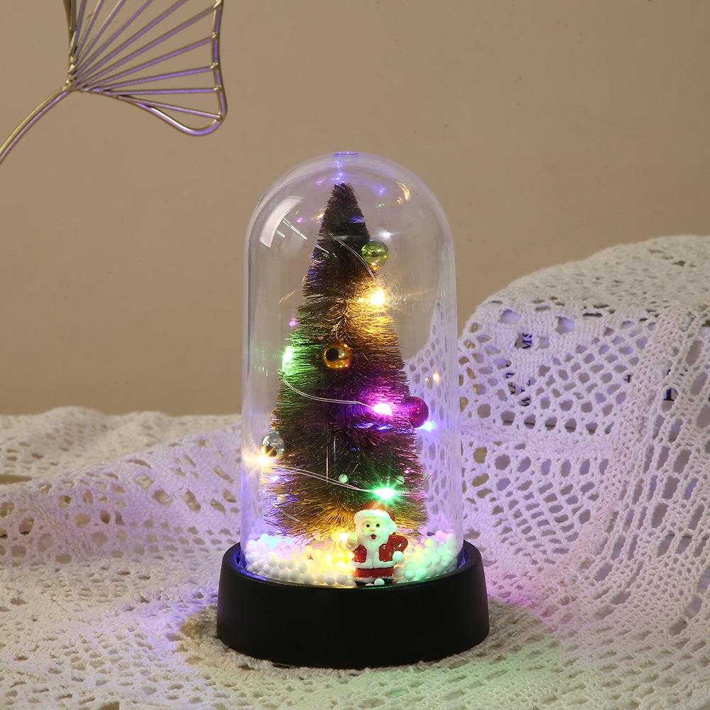 European and American Christmas tree home decoration lights, Christmas luminous glass cover Christmas gift led night light