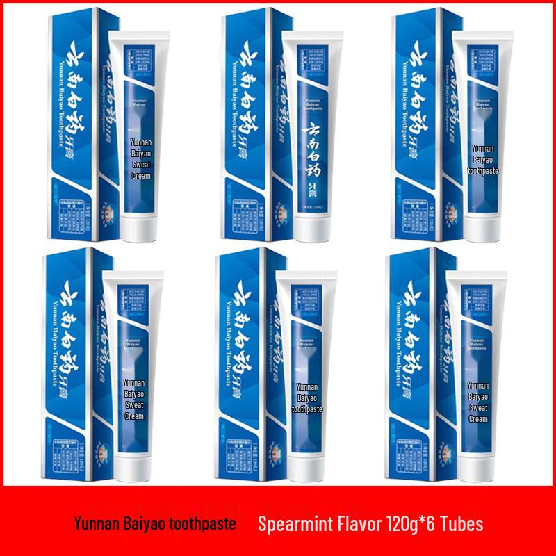 Yunnan Baiyao Spearmint Toothpaste 6-Pack