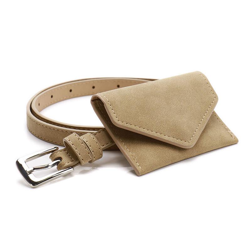 

Solid Minimalist Color Suede Women Mini Waist Bag Belt For Outfits Casual