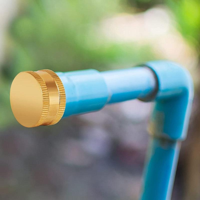 2/4Pcs Garden Hose Caps Brass Hose End Garden Hose Connectors Brass Caps 3/4" Female Thread Garden Hose Female Fitting Caps