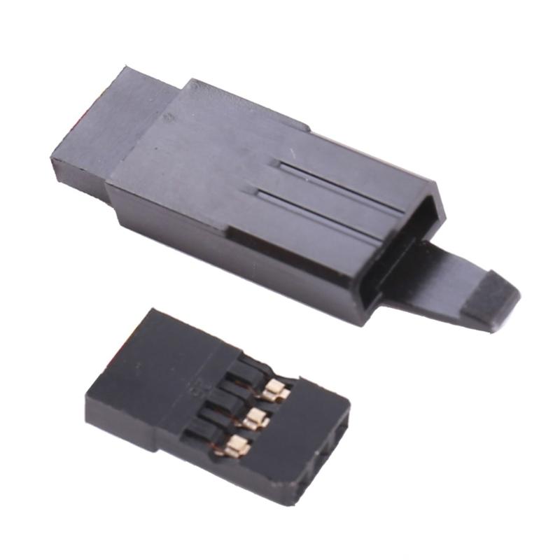 10 Pair Servo Plug Female/Male Extension Connector Receiver Plug Signal Transmission Lock and Pin Set For Futaba JR