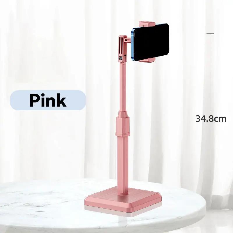 

360° Adjustable Angle & Height Desktop Phone Stand - The Perfect Lazy Phone Holder for All Phones! рожевий