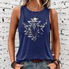 Casual Summer Sleeveless Women's Loose Horn-patterned Large Vest