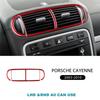 Per Porsche Cayenne 2003 2004 2005 2006 2007 2008 2009 2010 Vera Fibra di Carbonio Morbida LHD RHD Adesivo Bocchetta Aria Centrale Accessori