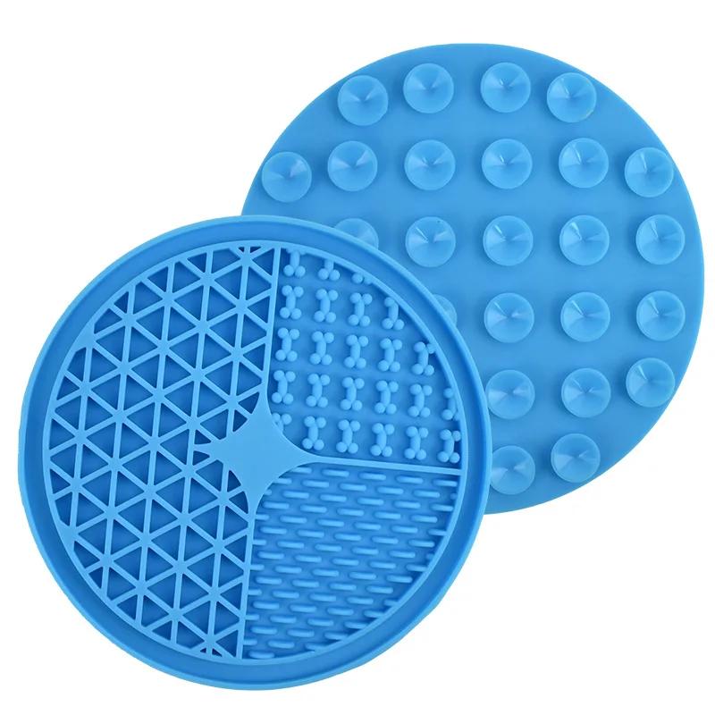 Mat For Pet Dogs Cats Slow Food Bowls With suction cup Feeding Food Bowl Silicone Dog Lick Pad Dog Slow Feeders Treat Dispensing