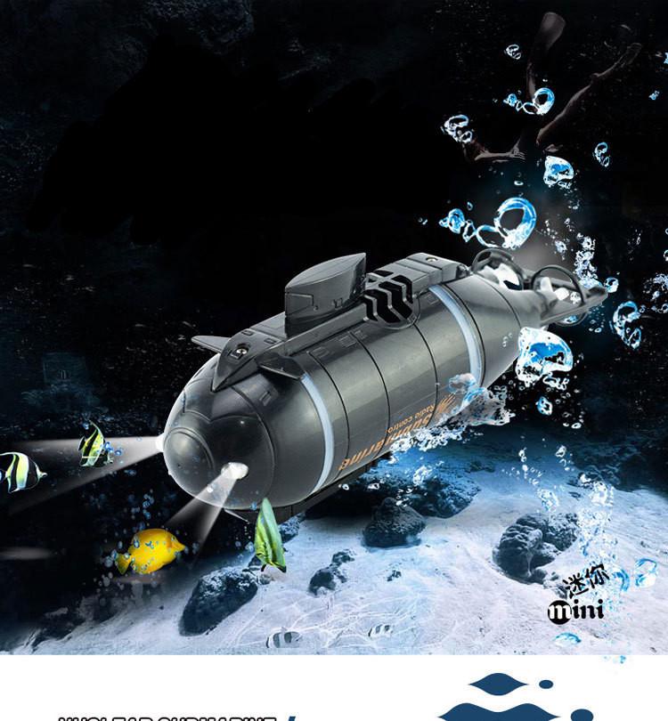Four-Six Channel Mini Wireless Remote Control Submarine Toy Boat for Teasing Fish