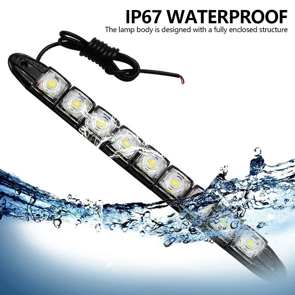 Car Led DRL Daytime Running Light 6/8/9/10/12/16/20LED White Waterproof Driving Fog Bulb Car Styling Lights Auto Truck Lighting