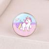 Colorful Unicorn Time Gem Ring Adjustable Cartoon Jewelry For Kids