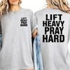 Lift Heavy Pray Hard Christian Gym Shirt Faith Fitness Tee Graphic T Shirts Women Clothes Gothic Y2k Top Women Clothing Tops