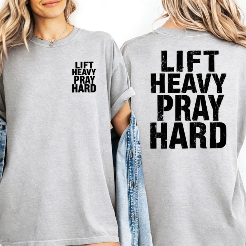 

Lift Heavy Pray Hard Christian Gym Shirt Faith Fitness Tee Graphic T Shirts Women Clothes Gothic Y2k Top Women Clothing Tops 3XL