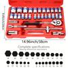 32 Pcs Mechanics Tool Set and Socket Set, 1/2"  Drive Deep and Standard Sockets, Ratchet Wrench Set, Mechanic Tool Kits