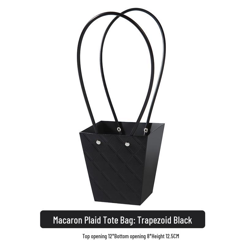 Macaron Flower Arrangement Tote - DIY Waterproof Paper Bag for Bouquets and Gift Packaging
