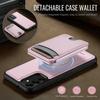 For Samsung Galaxy A34 5G Magnetic Case JEEHOOD J10 Leather Back Phone Cover with Detachable Card Holder Kickstand