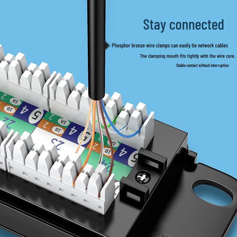 SAMZHE Cat6 24-Port Gigabit Network Patch Panel