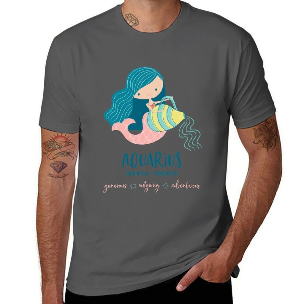 Zodiac Horoscope Sun Sign Aquarius TShirt Plus Size Loose Fit TShirt