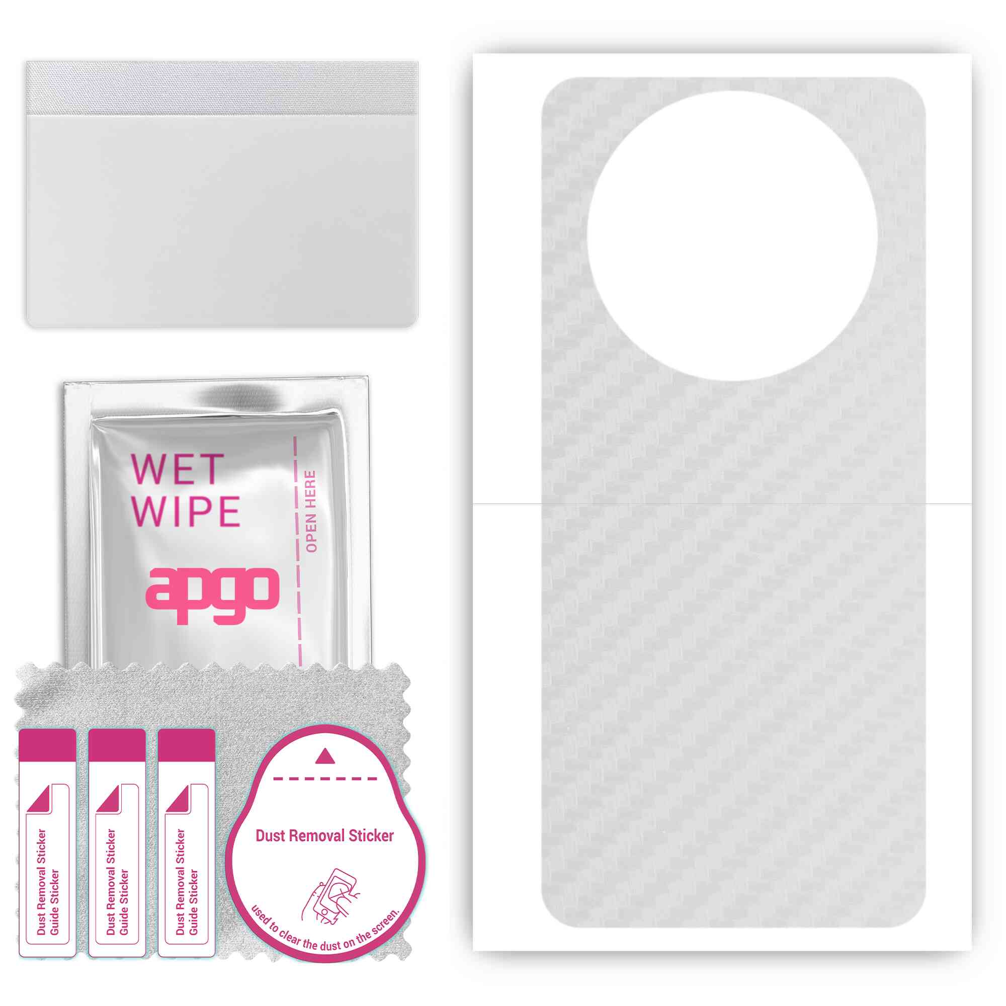 

apgo Protective Skin Sticker for the back compatible with Honor X40 GT, Wrap Film, Foil, Vinyl - Pattern Transparent Carbon