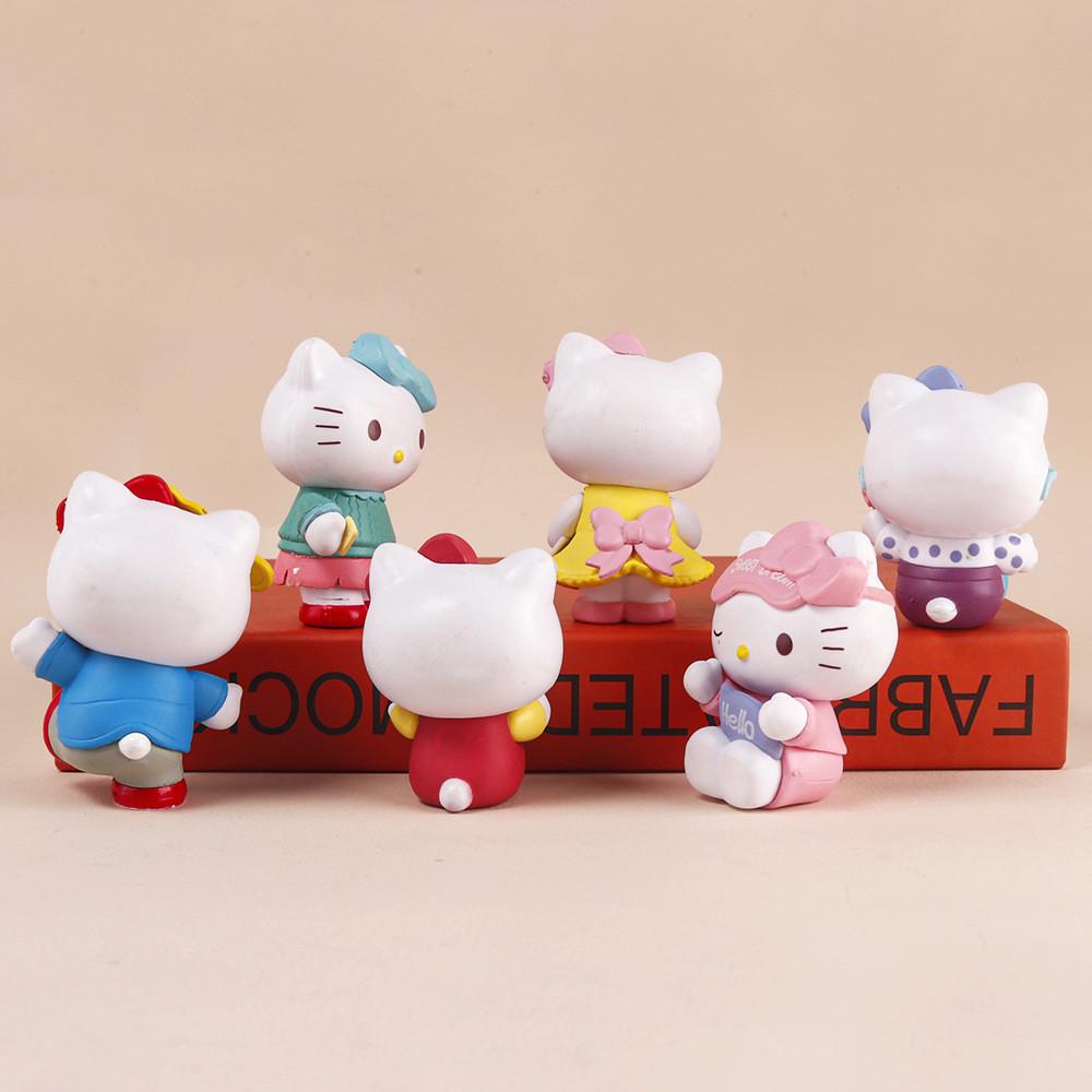 Kt Cat Pvc Car Dashboard Decoration Collectible Toy Gift For Girls