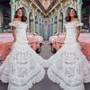 Boho Dámské letní prázdninové krajkové letní šaty s vyhloubeným střihem Maxi šaty s výstřihem