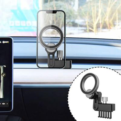 Manyetik Araç Telefonu Tutucu Cep Cep Telefonu Desteği Montaj Tesla Model 3 Model Y Araç Telefonu Standı Magsafe ile Uyumlu