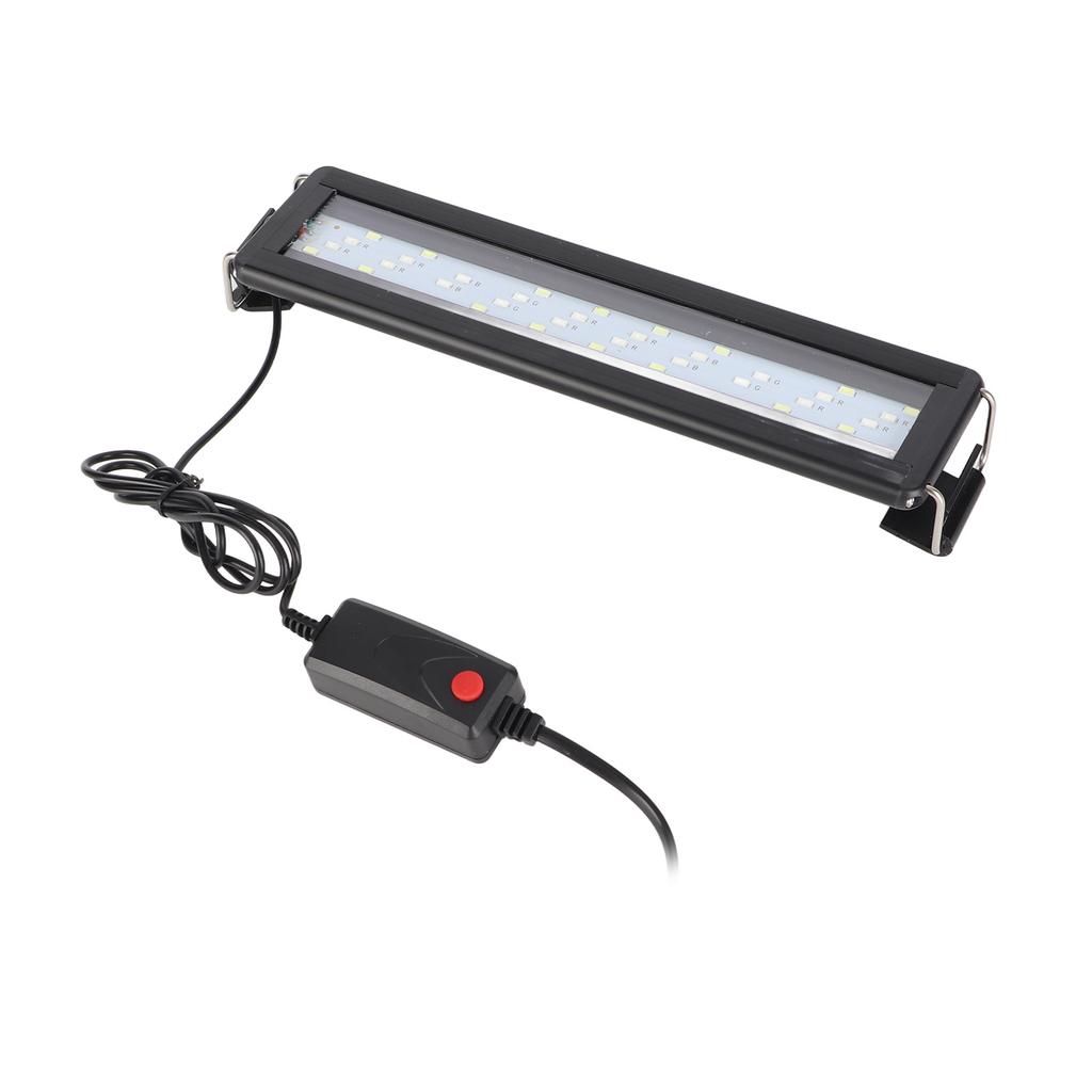 LED Aquarium Light Color Changing 3 Levels Adjustable 4 Rows Fish Tank Light with Extendable