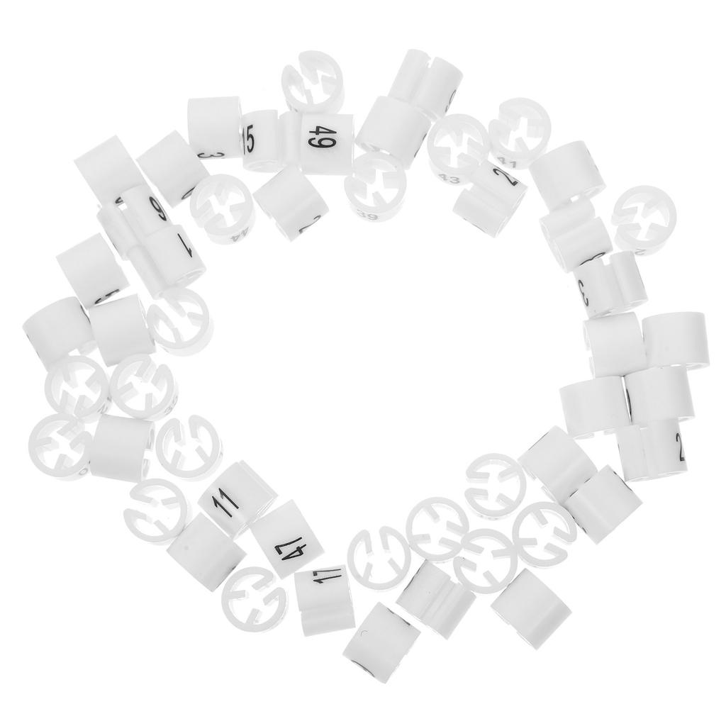 50 Stück Kleiderbügel Größenmarkierer Kunststoff Nummernmarkierungen zur schnellen Größenidentifikation Haus- und Geschäftsraumorganisation