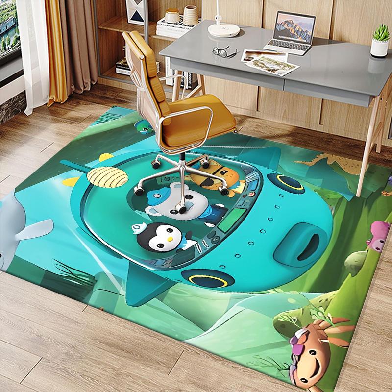The Octonauts6 Printed Absorbent Washable Carpet, Non-Slip Bathroom Mats, Kitchen Rugs, Yoga Mat,Living Room Entrance, Camping Picnic Rugs