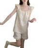 2026 Women's Cloud Cotton Camisole Pajama Set with Built-in Bra, Princess Style