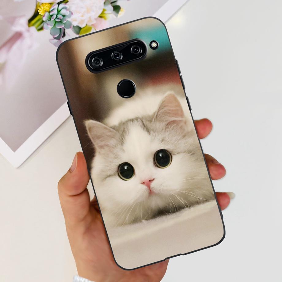 For LG V40 ThinQ Case Cover For LG V35 V35+ ThinQ Soft TPU Silicone Cases Fashion Flower Cute Pattern Funda For LGV40 ThinQ Capa