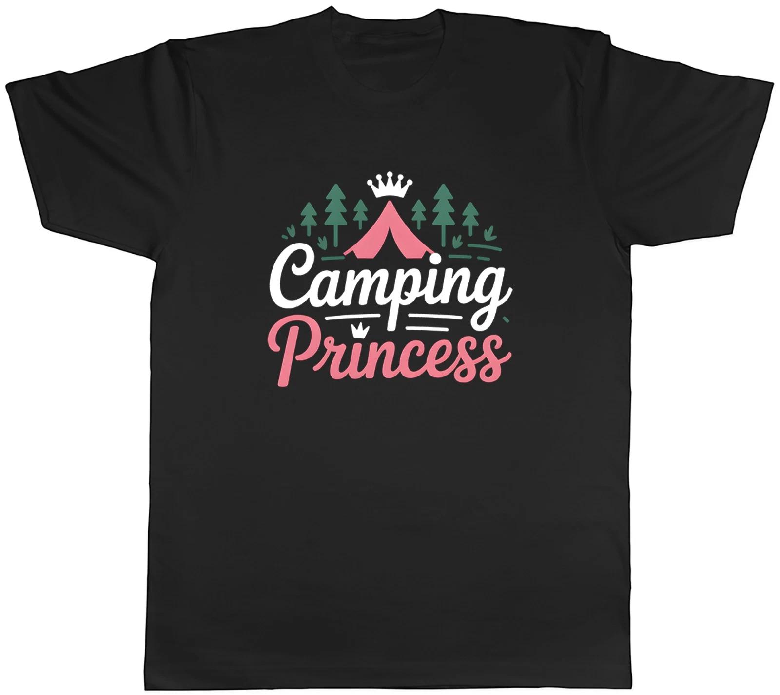 Camping Princess Outdoors Tent Crown Mens T-Shirt Tee Gift Top XL