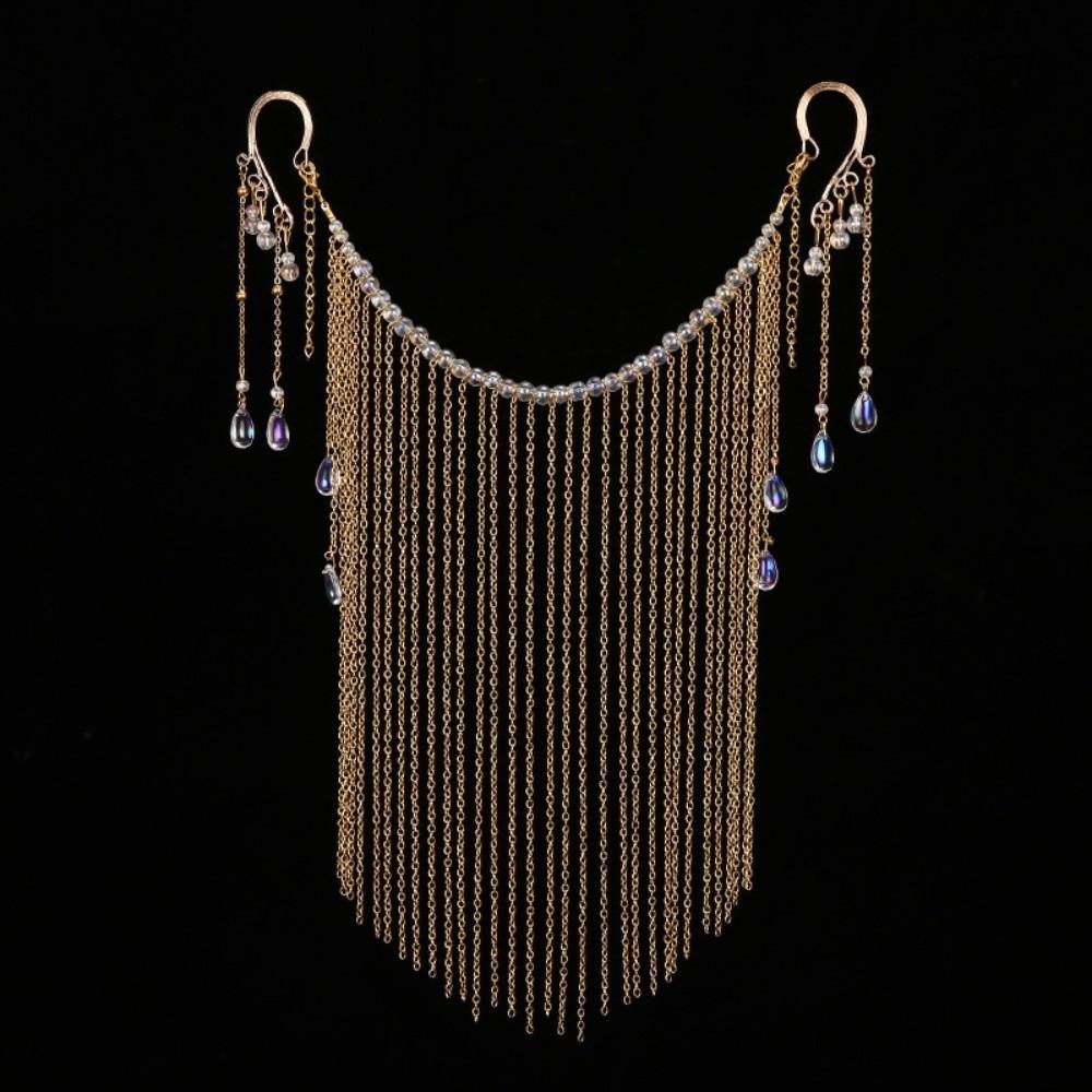 Hair Ornament Masquerade Mask Hanging Ear Tassel Face Curtain Fashion Tassel Veil Woman