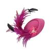 1920s Feather Felt Hat Shape Headband for Girls Prom Hair Barrettes for Teenagers Adult Banquet Ponytail Hair Pin