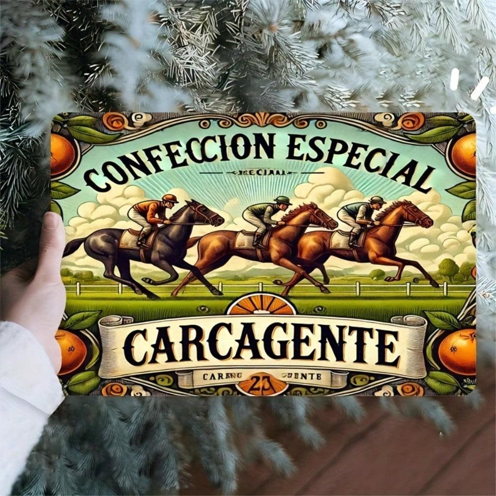 Racehorse Metal Wall Art Vintage Iron Sign Home Garden Decor Indoor Outdoor 20x30