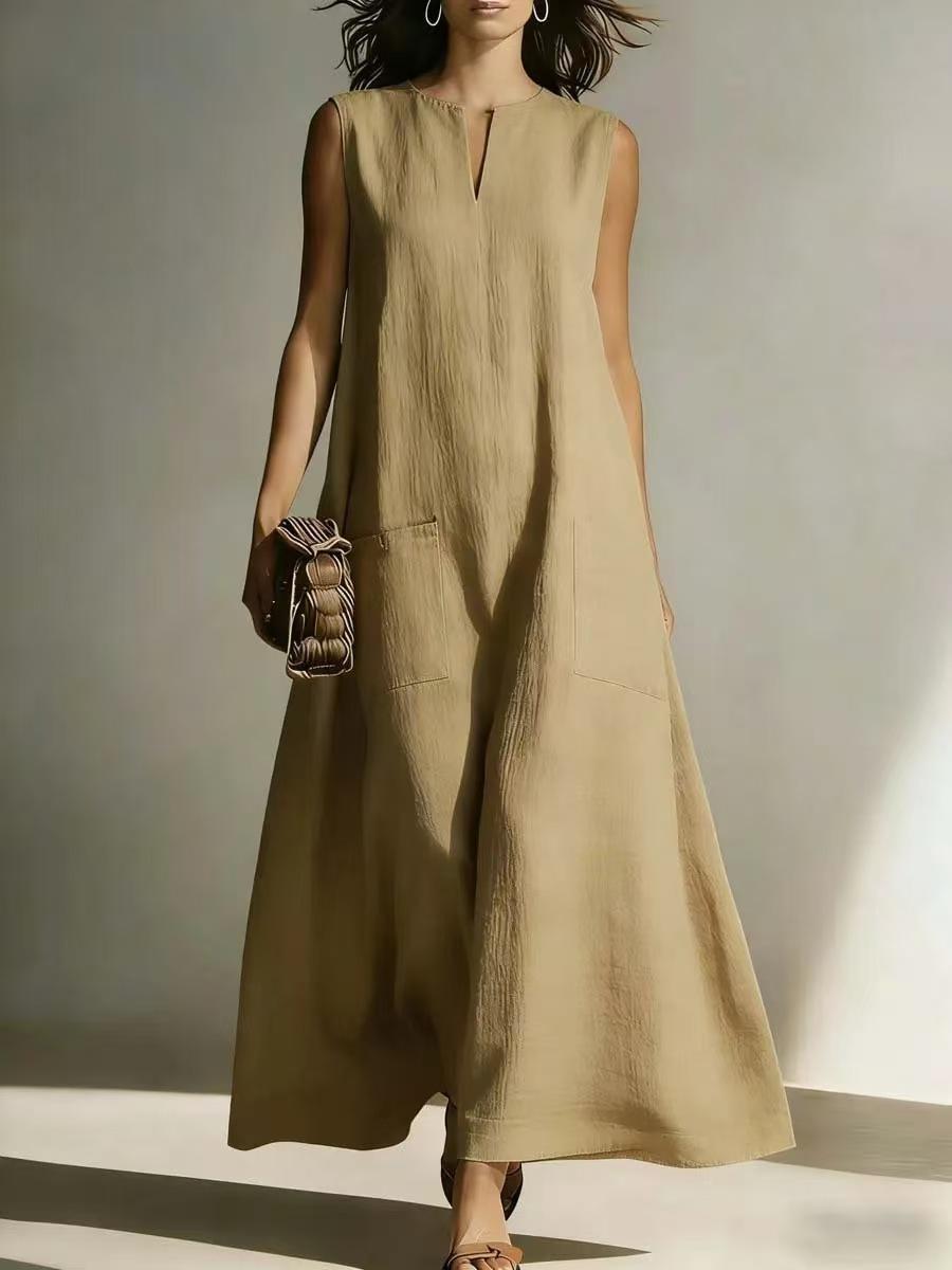 2626 spring and summer European and American new women s casual simple sleeveless dress S
