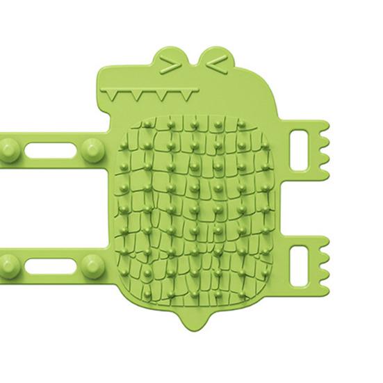 Cat Self Groomer Crocodile Shape Self Grooming Cat Toy Silicone Cat Face Massager Grooming Tool for Table Leg Cat Tree