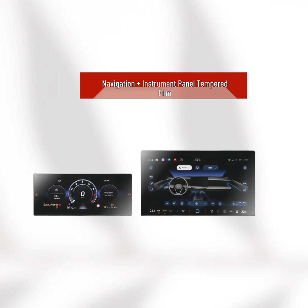 Tempered Glass Screen Protector for 2024-2025 VW Tiguan L Pro Dashboard and Navigation