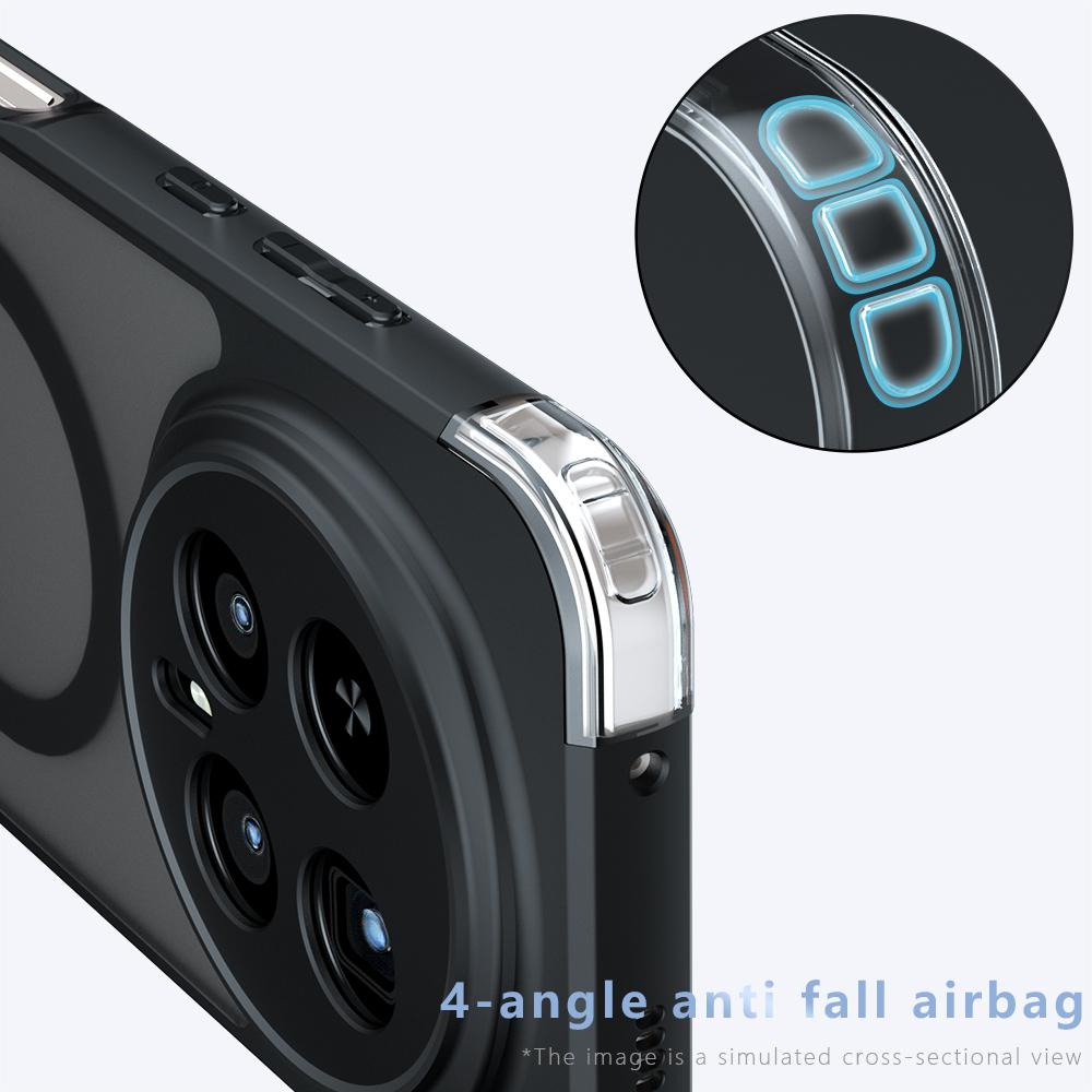 Case For Honor Magic 8 Pro Magnetic Wireless Charging Soft TPU Frame Hard Plastic Translucent Matte Shockproof Phone Back Cover
