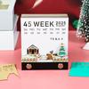 2026 Desk Calendar With Led Light Christmas Snow House Sculpture 3D Tear-Away Calendar Paper Carving Notepad Gift Home Decor