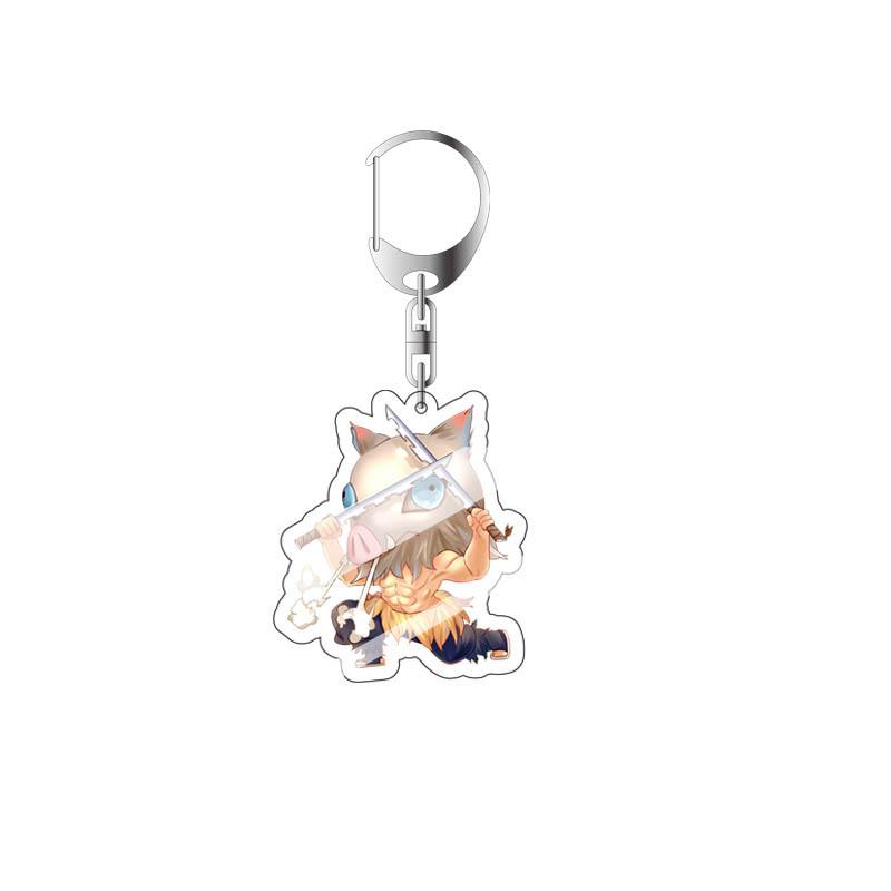Anime Keychains Keychain Demon Slayer Kimetsu No Yaiba Acrylic Key Ring Cute Funny Cartoon for Friends