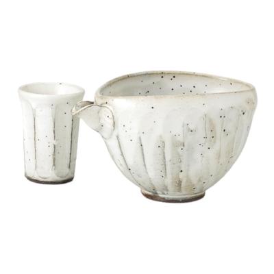 Sake Tokkuri Ochoko Kohiki Katakuchi Biselado Sake Frío Tokkuri Ochoko Cerámica Mino Perfecto para Frío y Caliente Hecho en Japón Ale-net Set, & Set, Set,